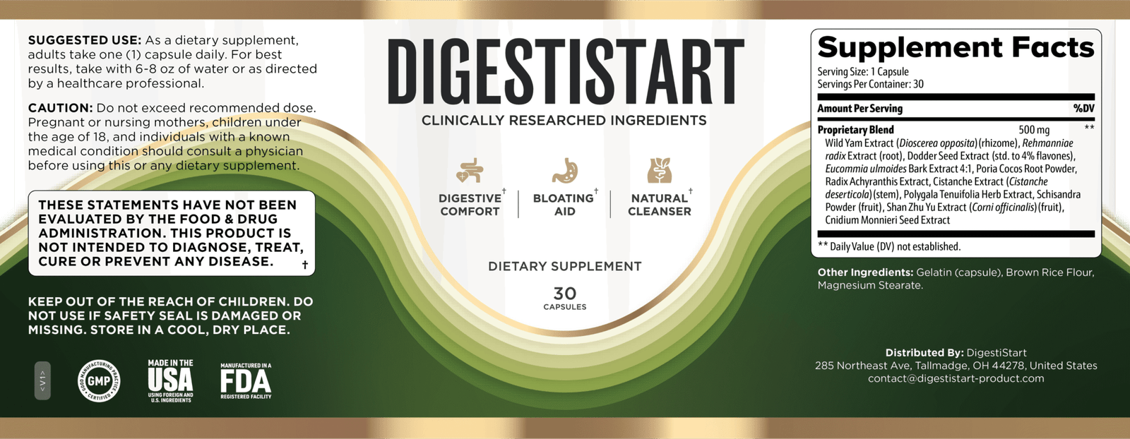 digestistart ingredients